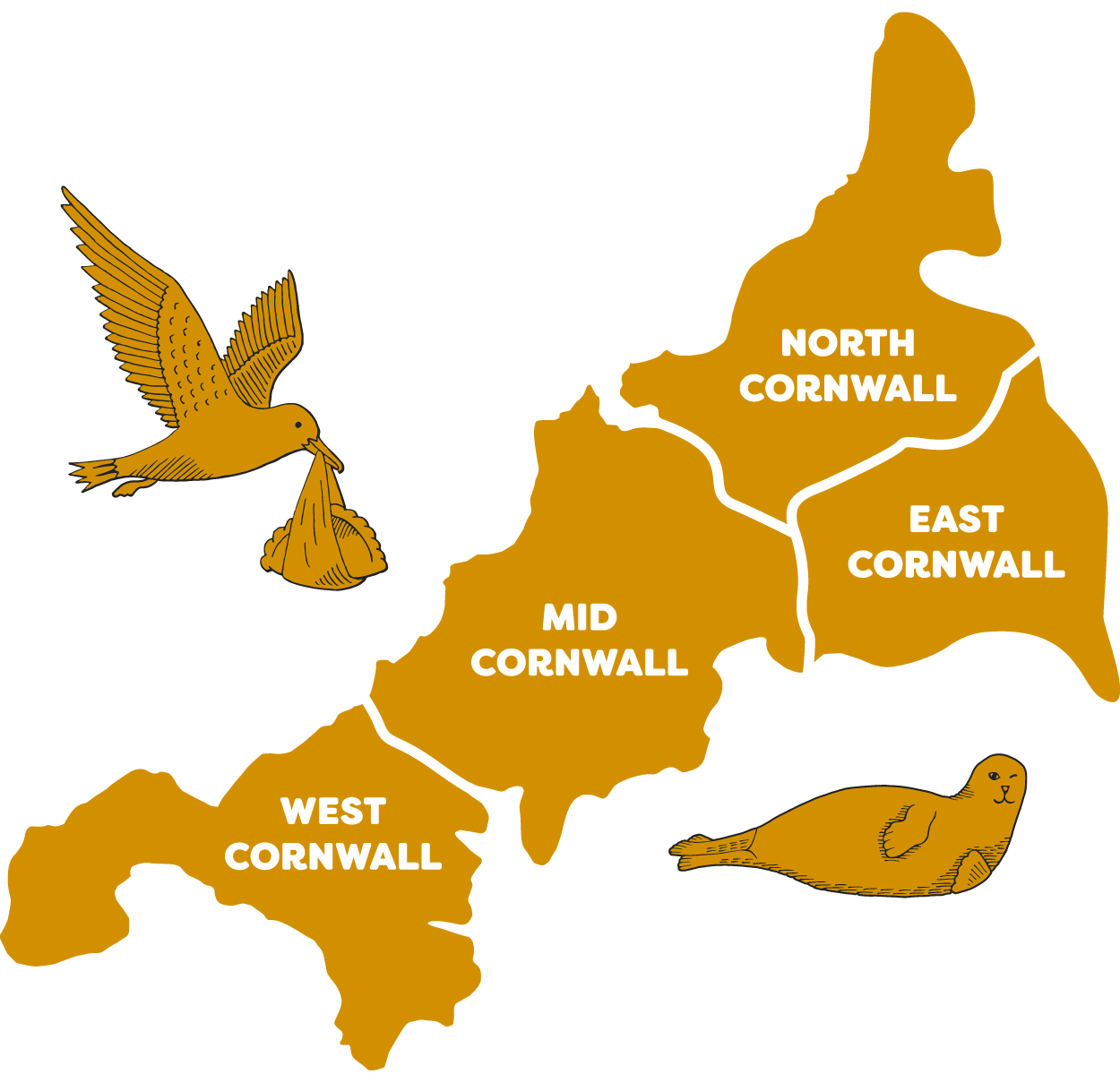 The Cornish Oven Cornwall Region Map